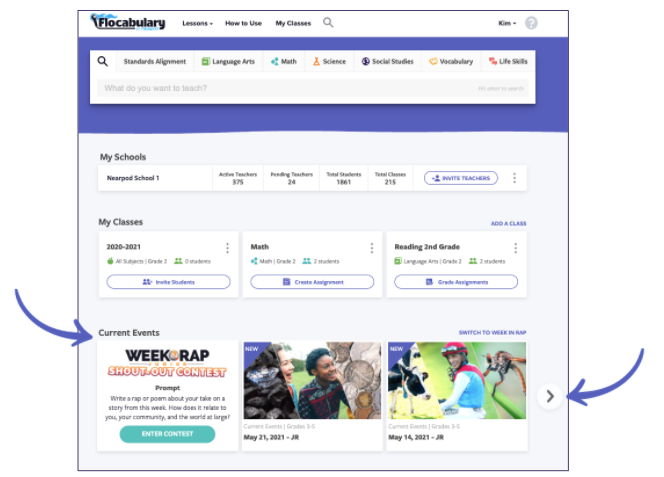 How to find content on Flocabulary