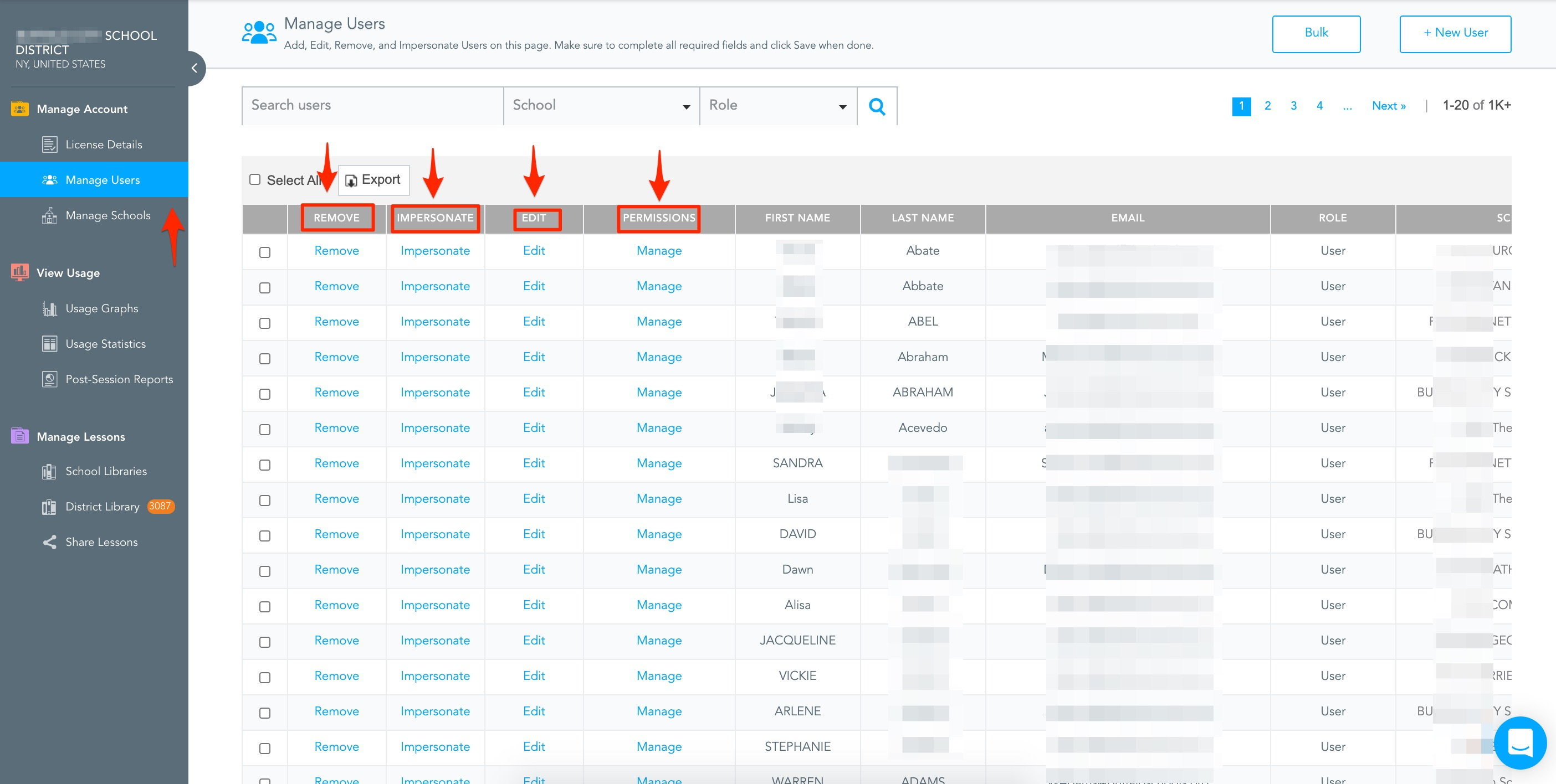 How to manage users as a District Administrator