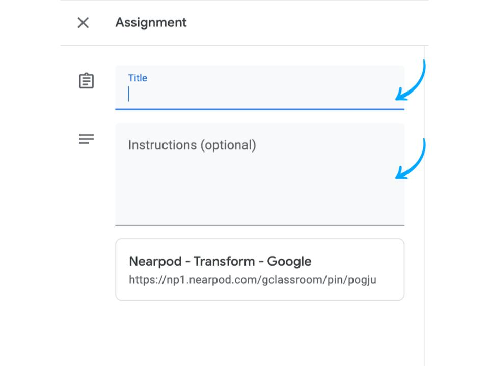 Adding a Nearpod lesson to Google Classroom