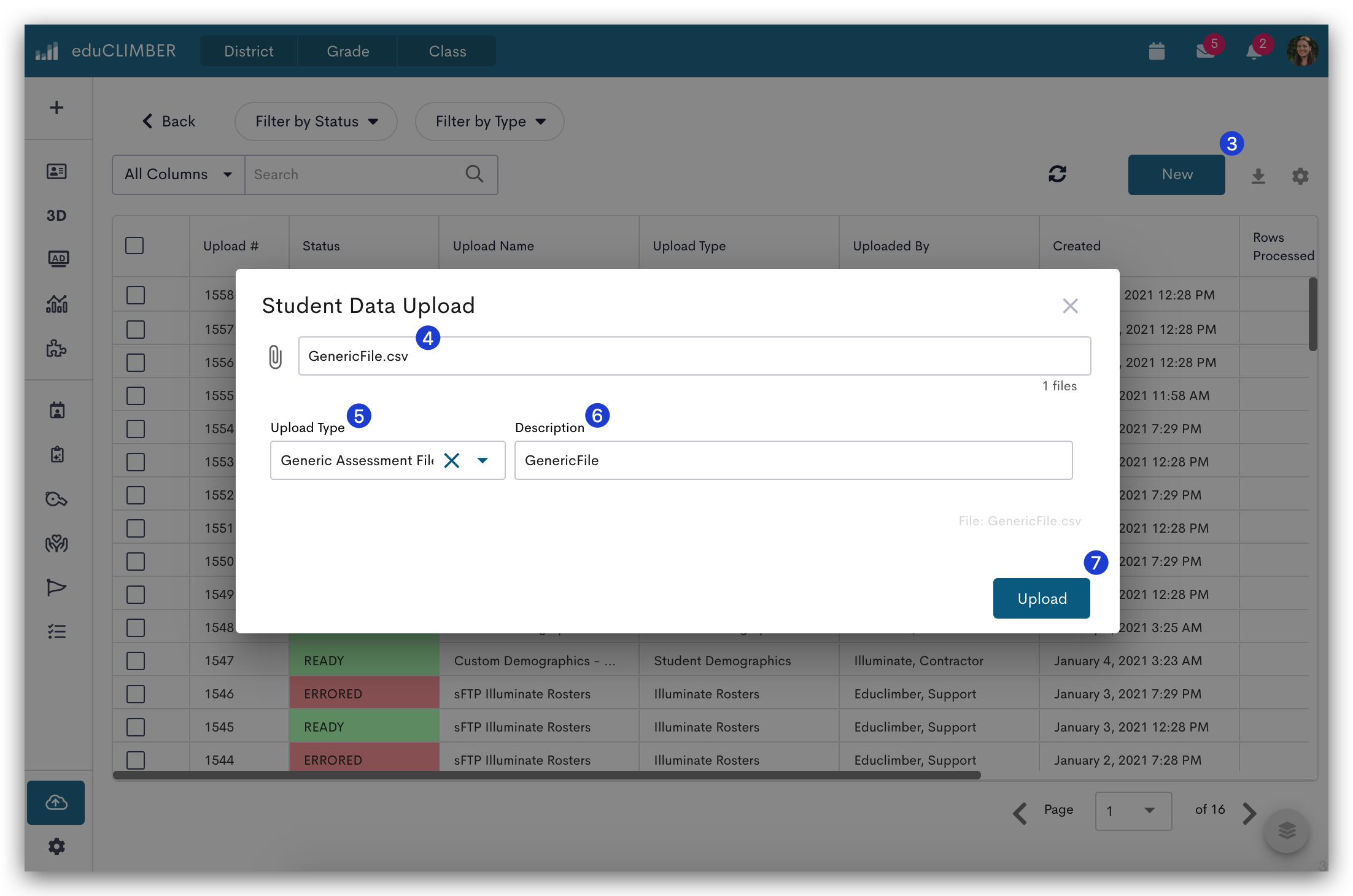 Upload a Generic Assessment File
