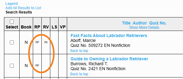 Marking Books and Quizzes in AR Bookguide