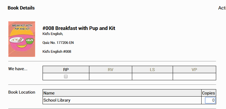 Marking Books and Quizzes in AR Bookguide