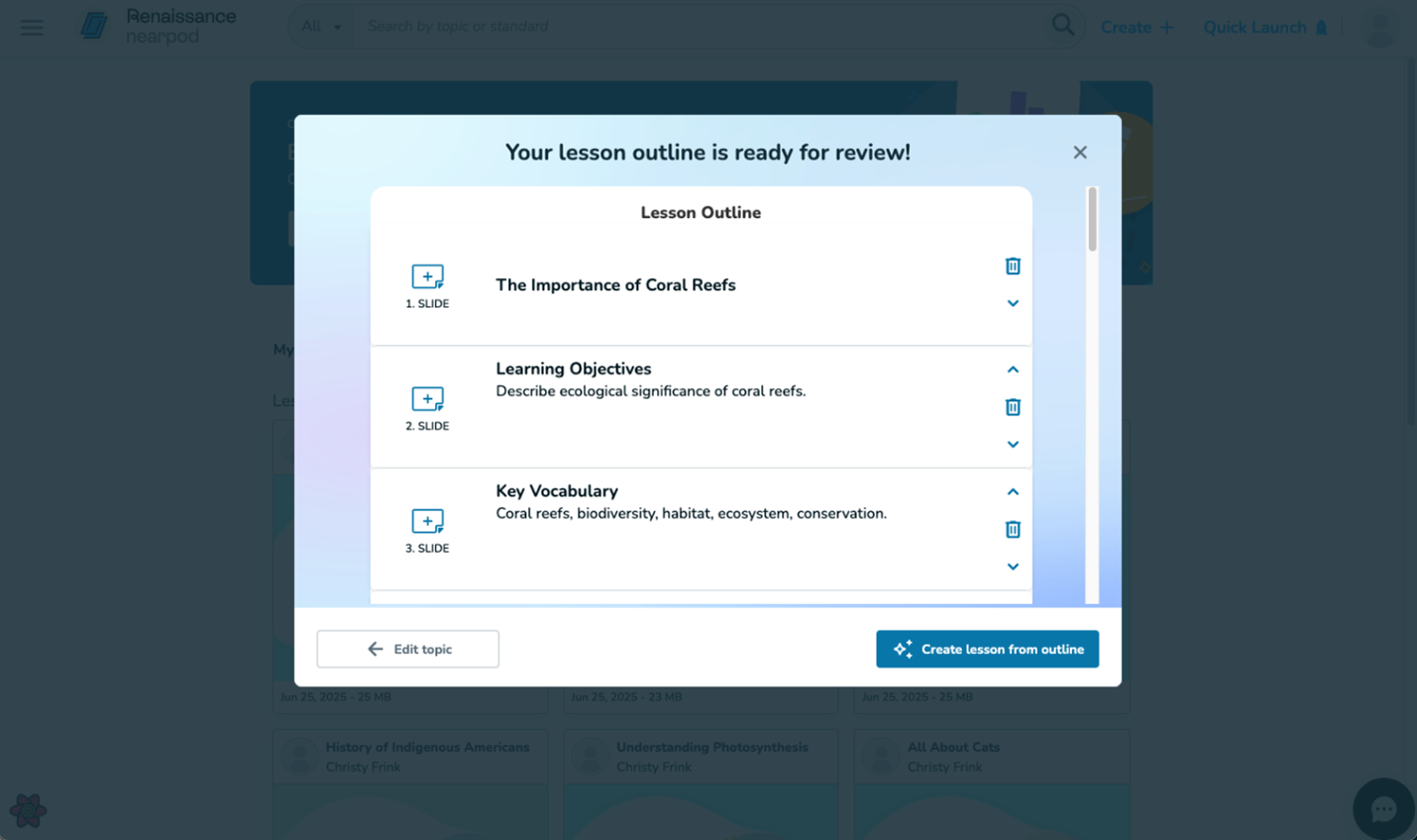 Use AI Create to Generate Lessons in Nearpod