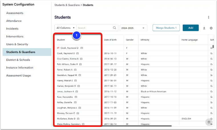 Create and Manage Students