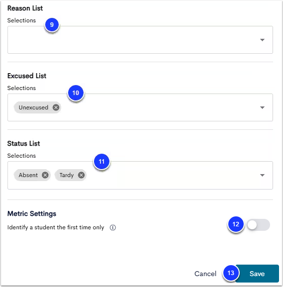 Add Metrics to a Threshold