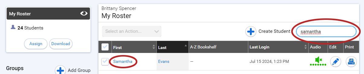 How to Edit Student Information in myON (Faculty)
