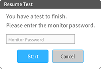 Resuming an Interrupted Test