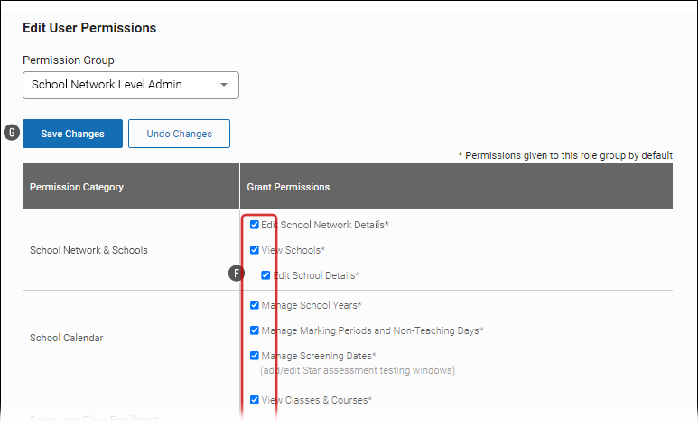 Viewing and Editing User Permissions