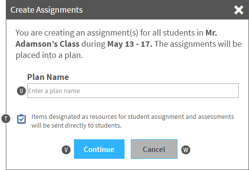 Schedule Assignments