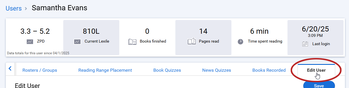 How to Edit User Information in myON (Building Administrator)