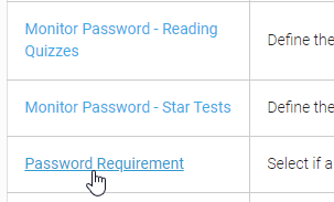 Password Requirement Preference