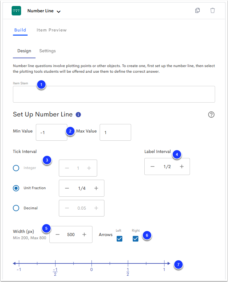 Create a Number Line Item