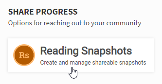 Create Reading Snapshot: Step 1, Select Students