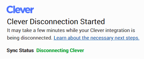 Managing Clever Integration