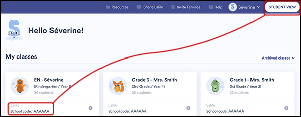 Student login options