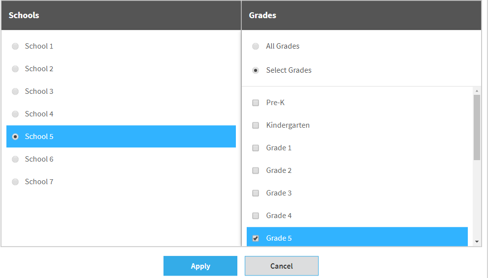 Edit Grade Levels of Multiple Students