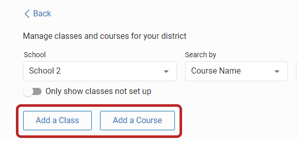 Classes and Courses