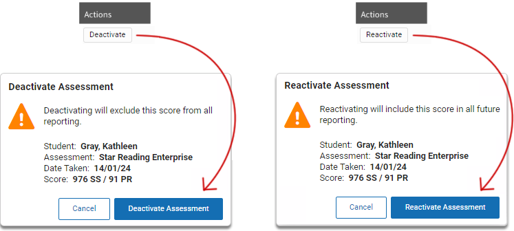 Star Record Book - Student Details Page