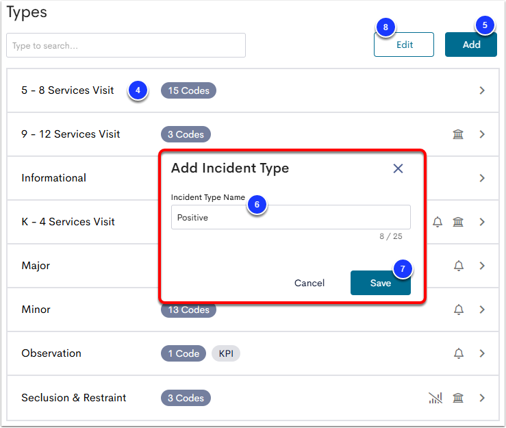 Configure Incident Types