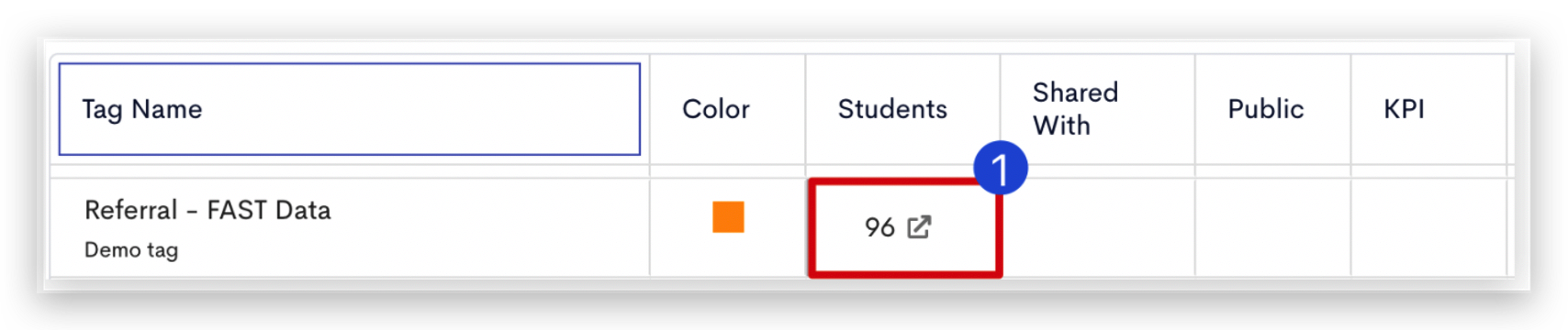 Managing Student Tags