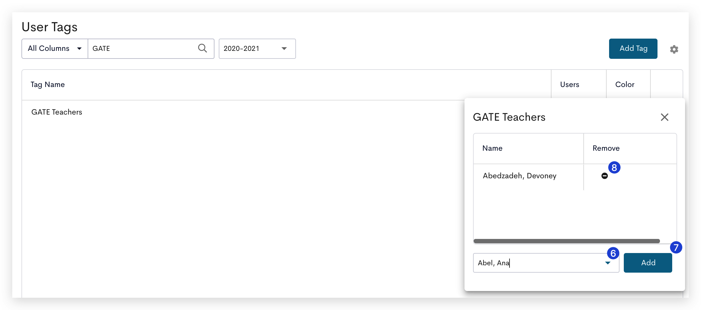 Manually Create and Manage User Tags