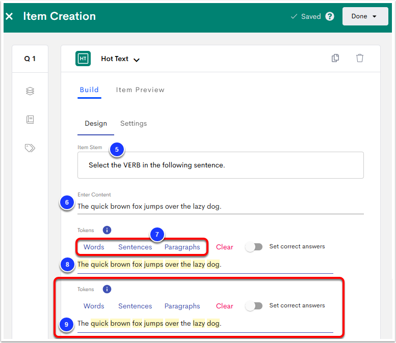 Create a Hot Text Item