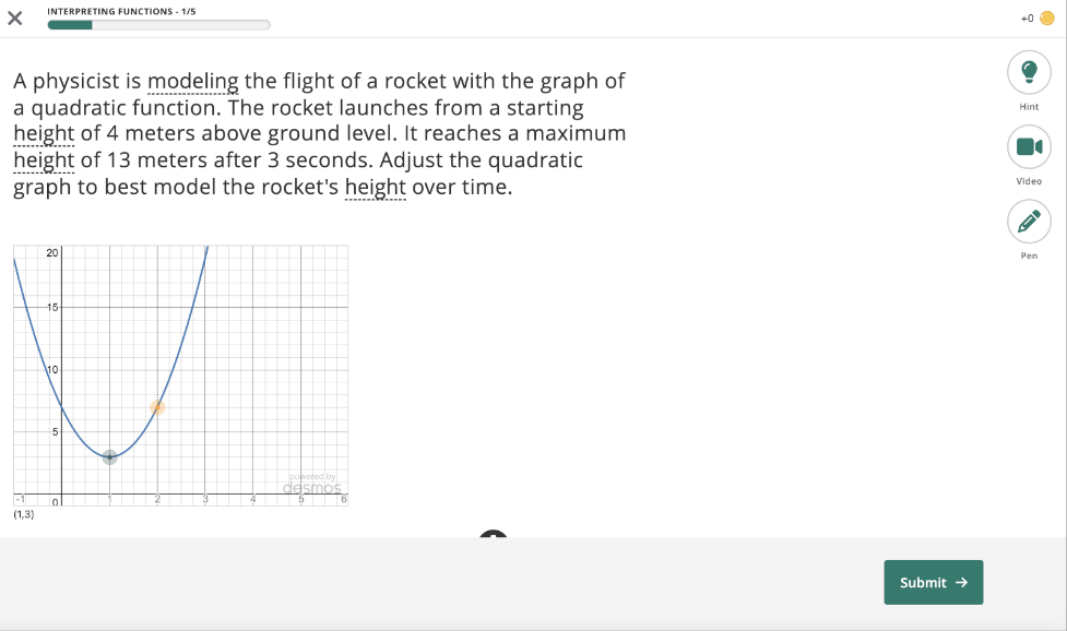 What types of problems will students see in Freckle Math Practice?
