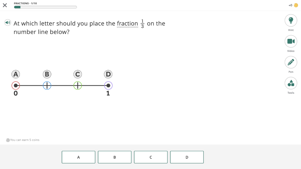 What types of problems will students see in Freckle Math Practice?
