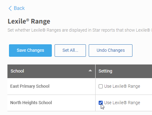 Lexile® range Preference