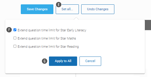 Extended Question Time Limit Preference