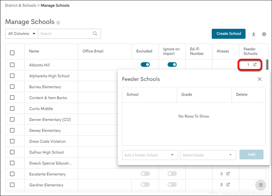 Manage Schools