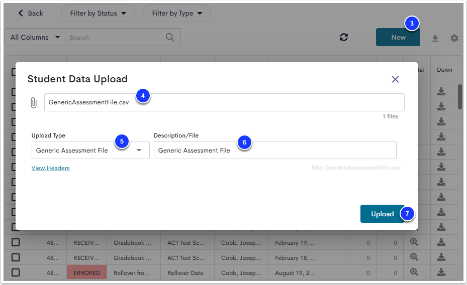 Upload a Generic Assessment File