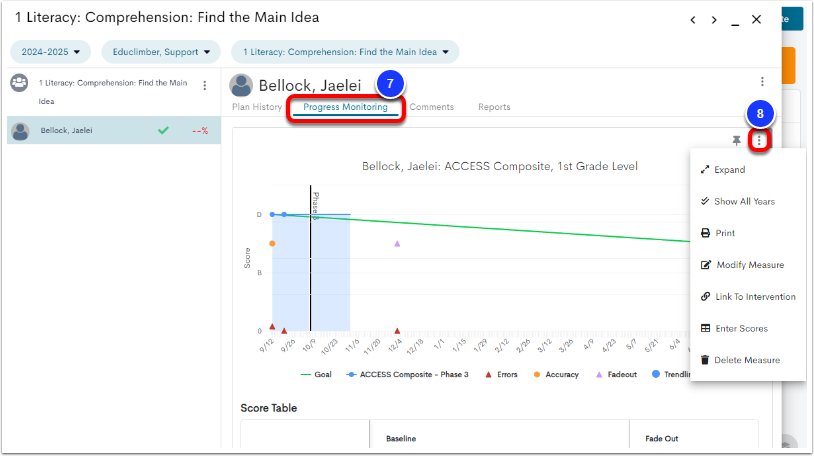 View Progress Monitoring Data