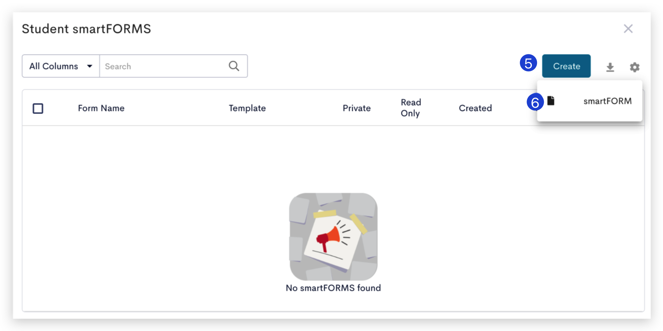 Adding smartFORMs for Students