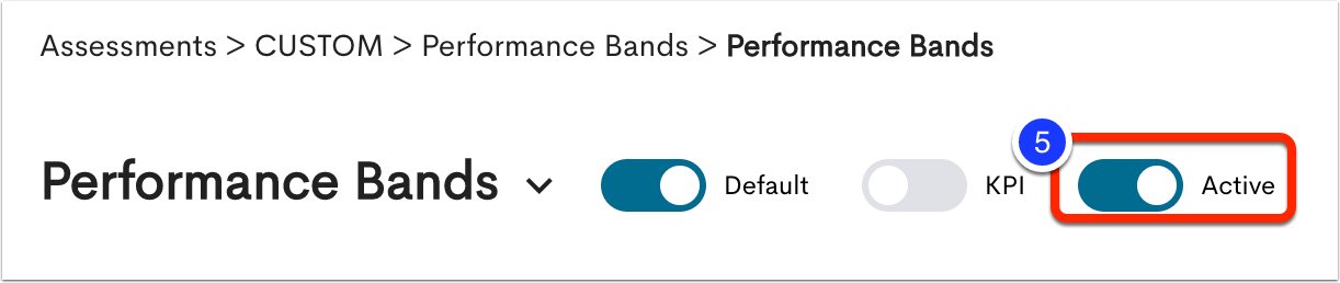 Activate a Performance Band Set