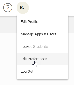 Editing the Individual Student Preferences