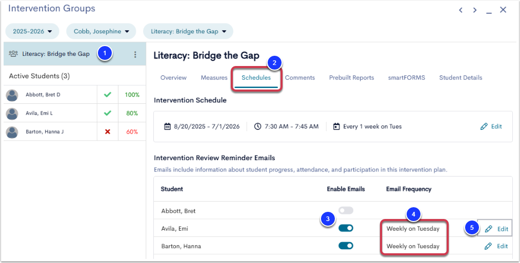 Edit Intervention Details