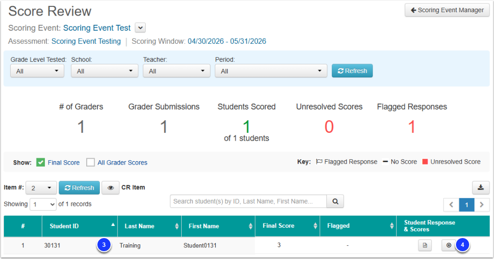 Score Student Responses