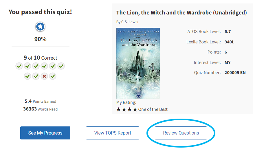 Show Quiz Answers (Preferences)