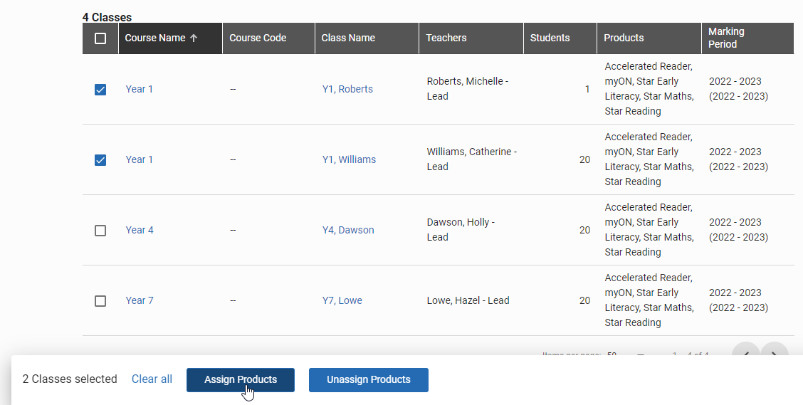 Classes and Courses