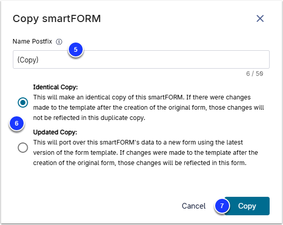 Bulk Duplicate and Copy Data to New smartFORM