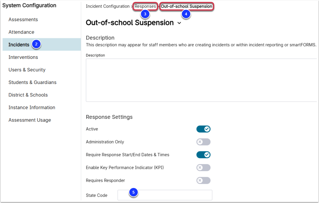 Configure Response State Codes