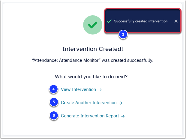 Create an Intervention Monitored by Participation