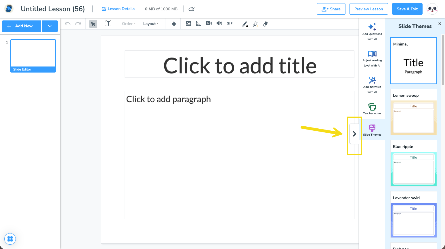 Build a content slide in a Nearpod lesson using Slides