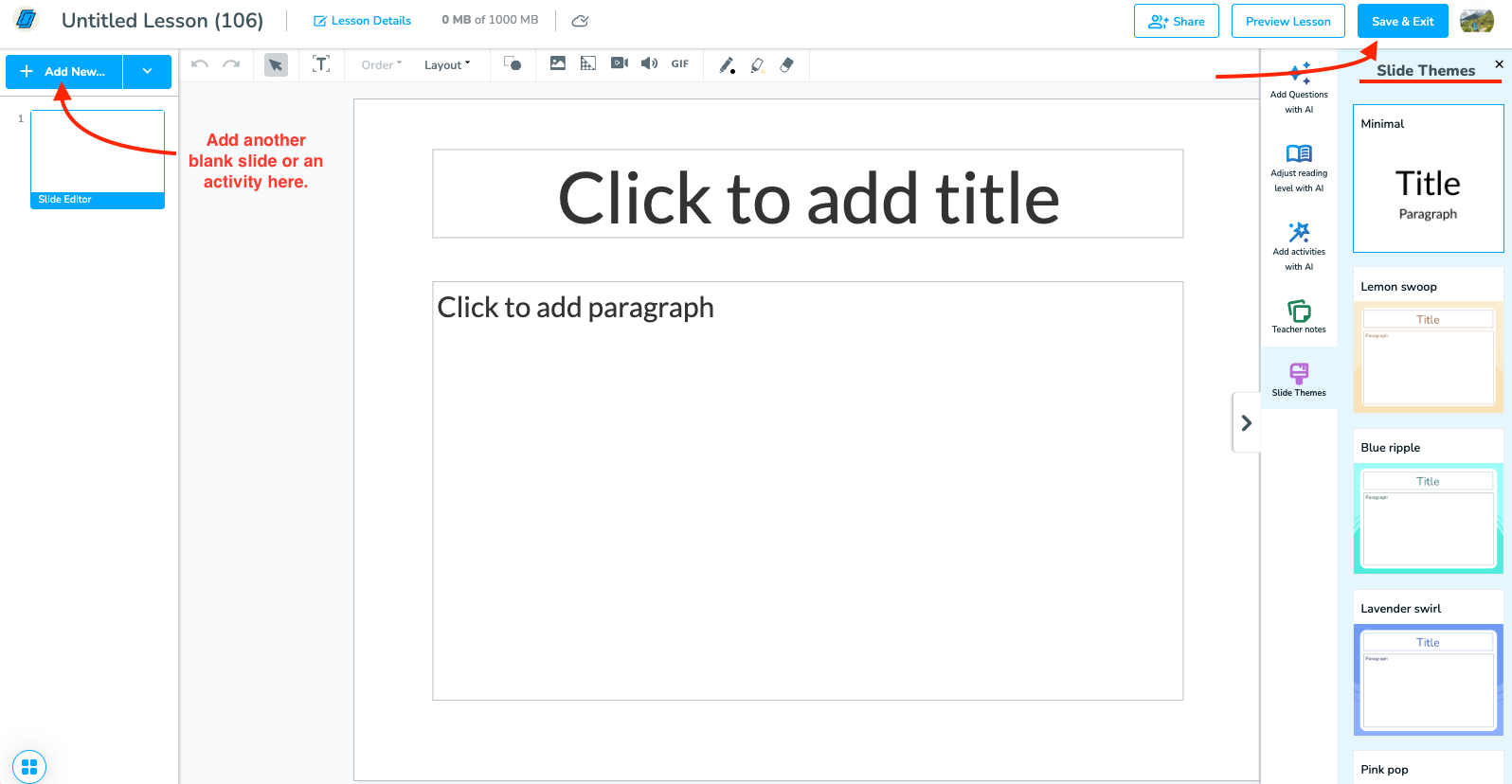 Create a Nearpod lesson