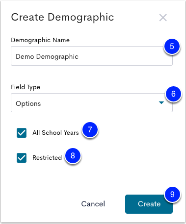 Add Custom Demographics