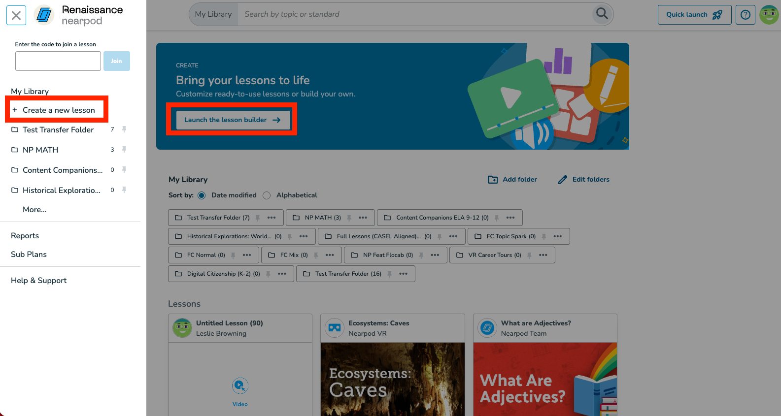 Student: How to create a Nearpod lesson