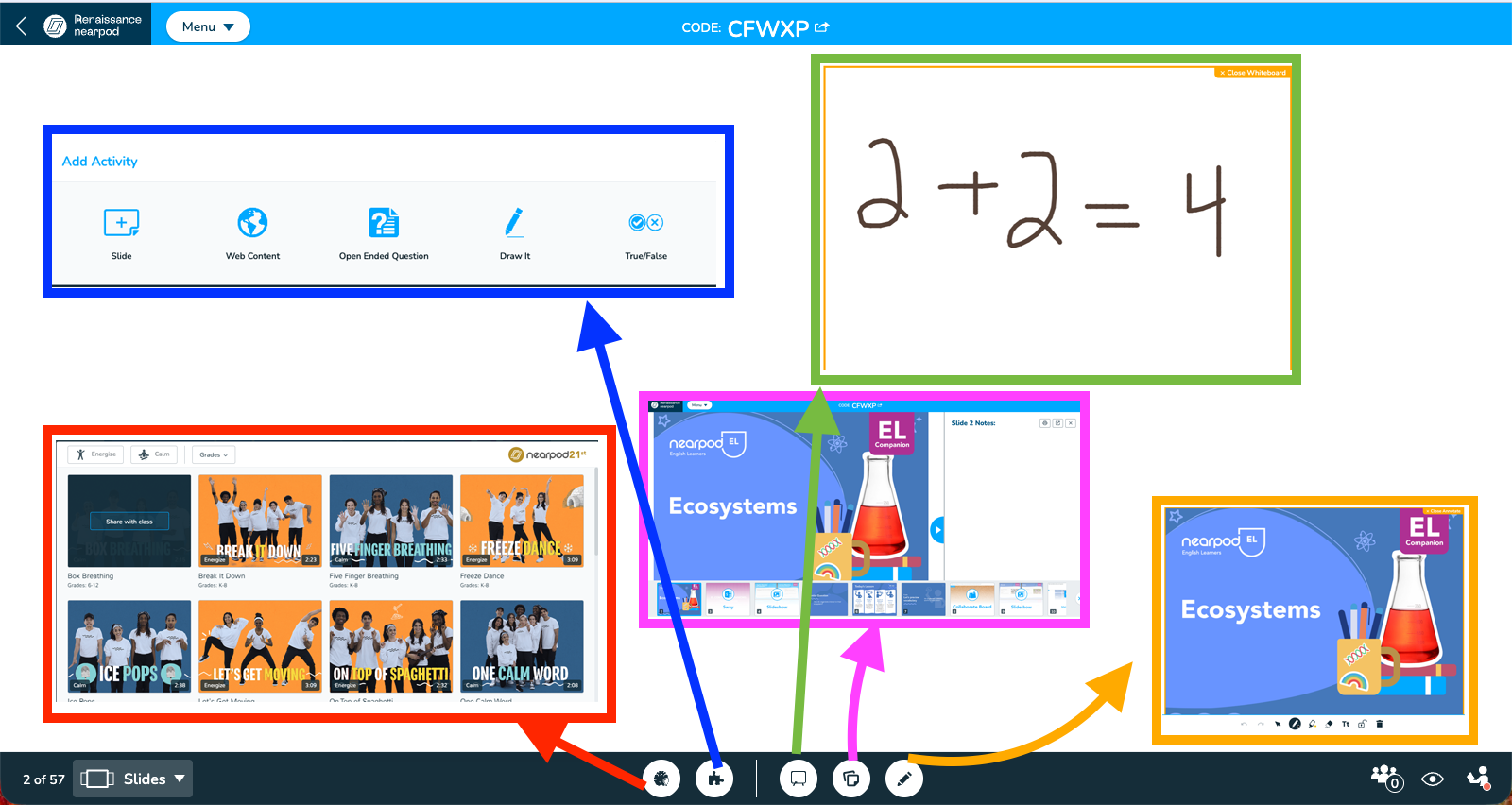 Live lesson Teacher Dashboard