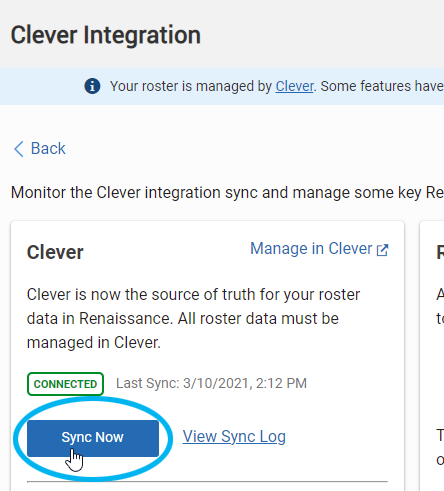 Using Clever with Renaissance Software
