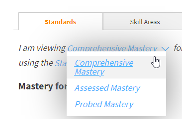Monitor Student Mastery Dashboard